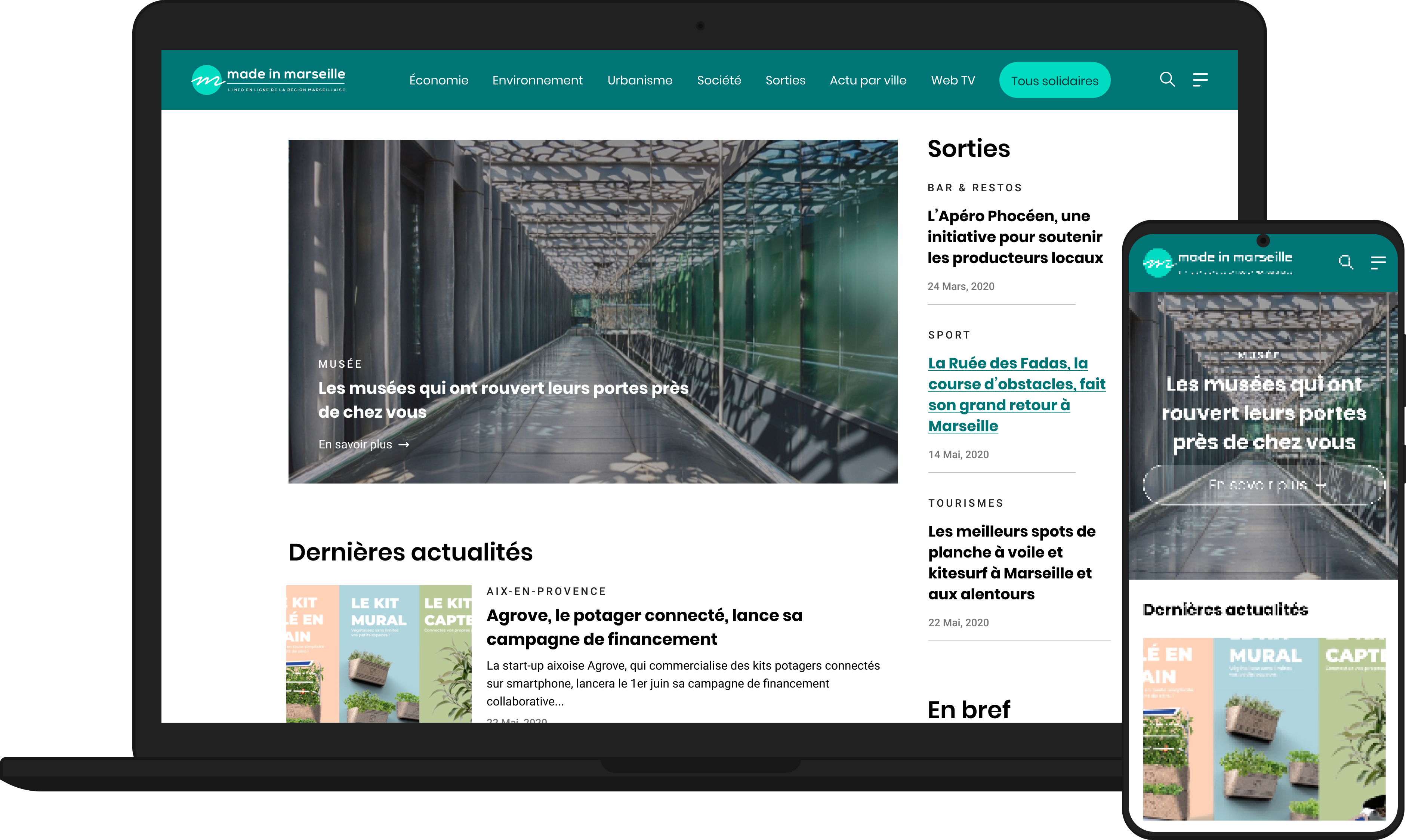 Made in Marseille responsive web design